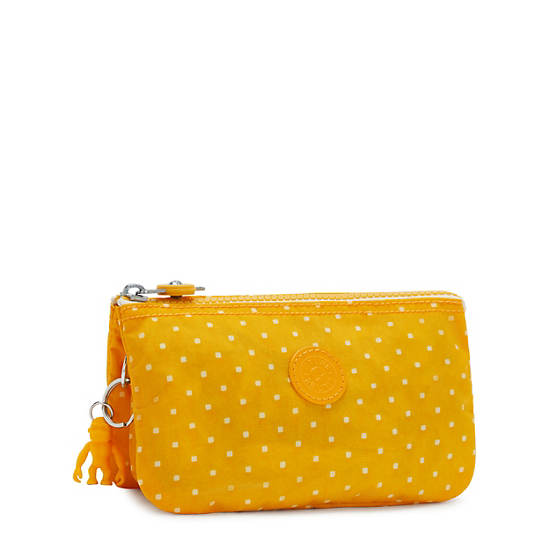 Kipling Creativity Large Printed Pouch Bags Soft Dot Yellow | AU 2098YX